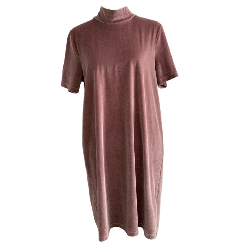 Madewell Velvet Mini Dress in Dusty Rose